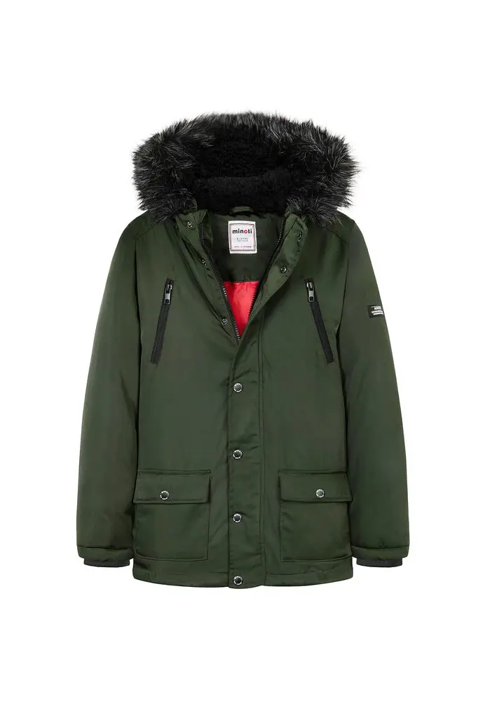 Kabát chlapecký Parka, Minoti, 11COAT 21, khaki