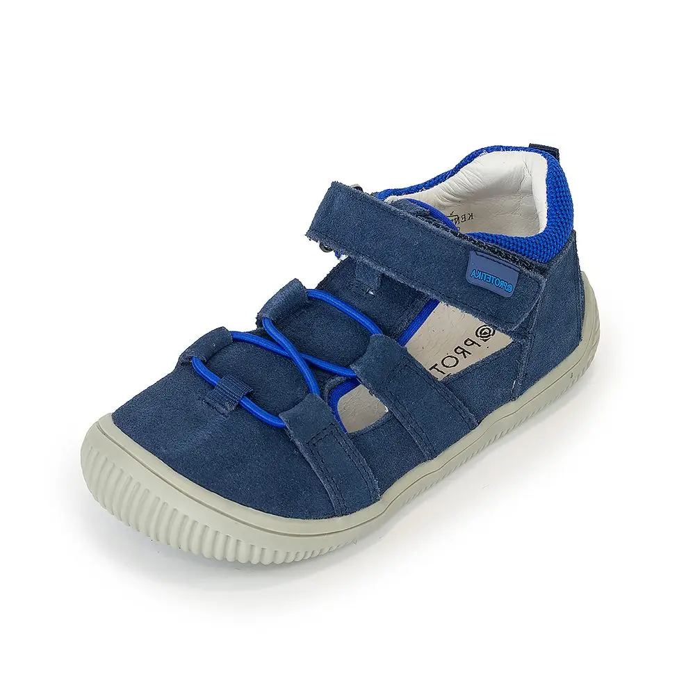 chlapecké sandály Barefoot KENDY DENIM, Protetika, tmavě modrá -