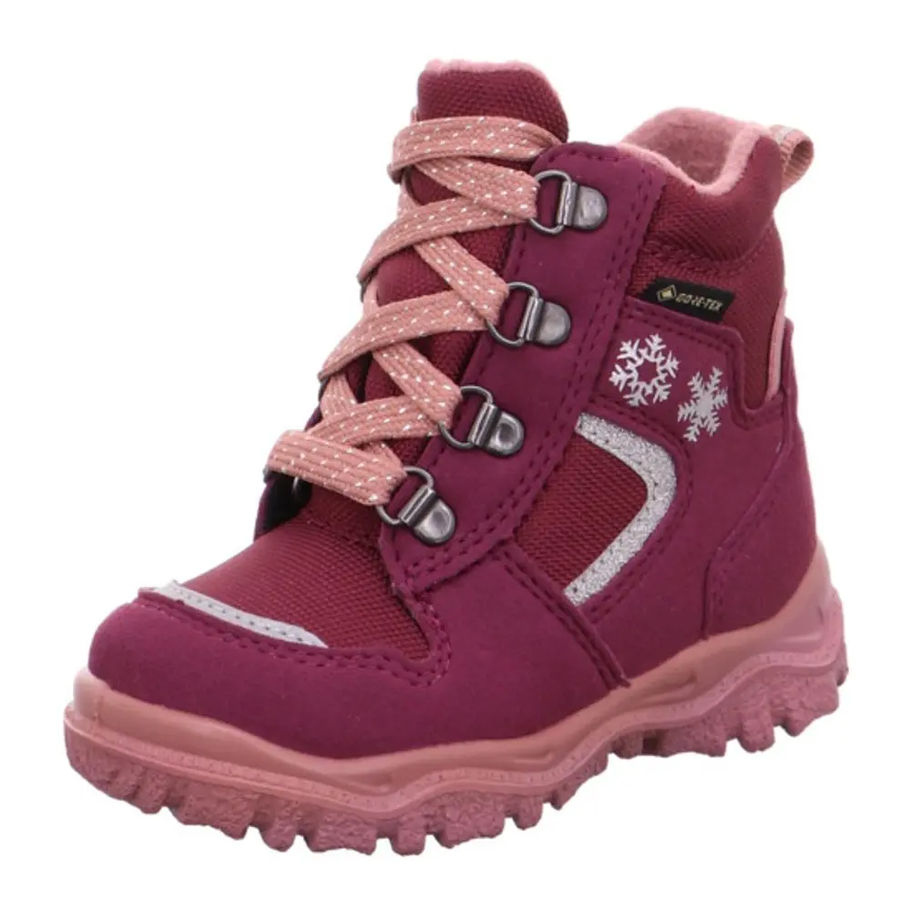 dívčí kozačky šněrovací HUSKY1 GTX, Superfit, 1-000046-5010, růžová -