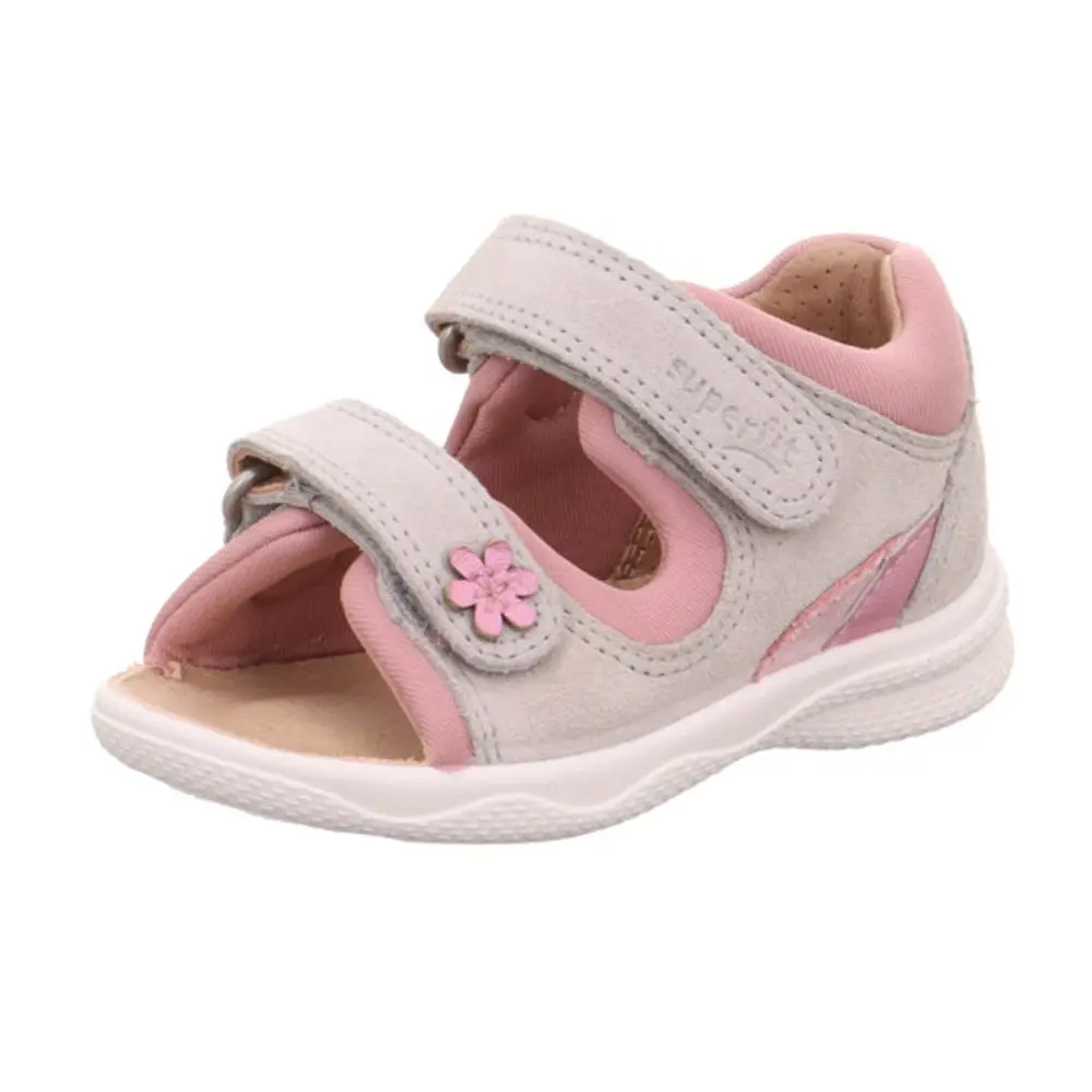 Dívčí sandály POLLY Light Gray/Pink Superfit 1-600096-2500 šedá