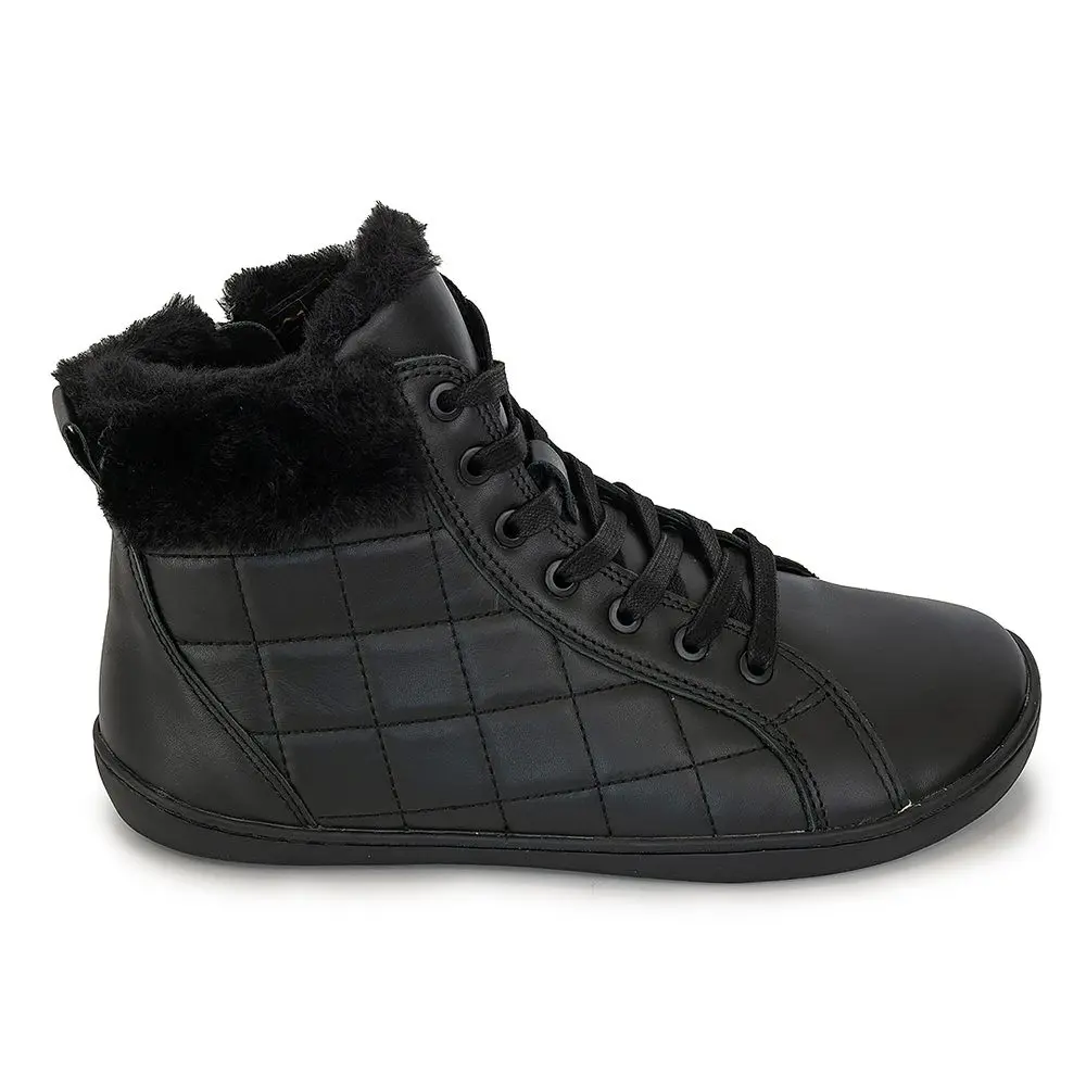 Dámské barefoot zimní boty ZORA DARK BLACK, Protetika, tmavě černá -
