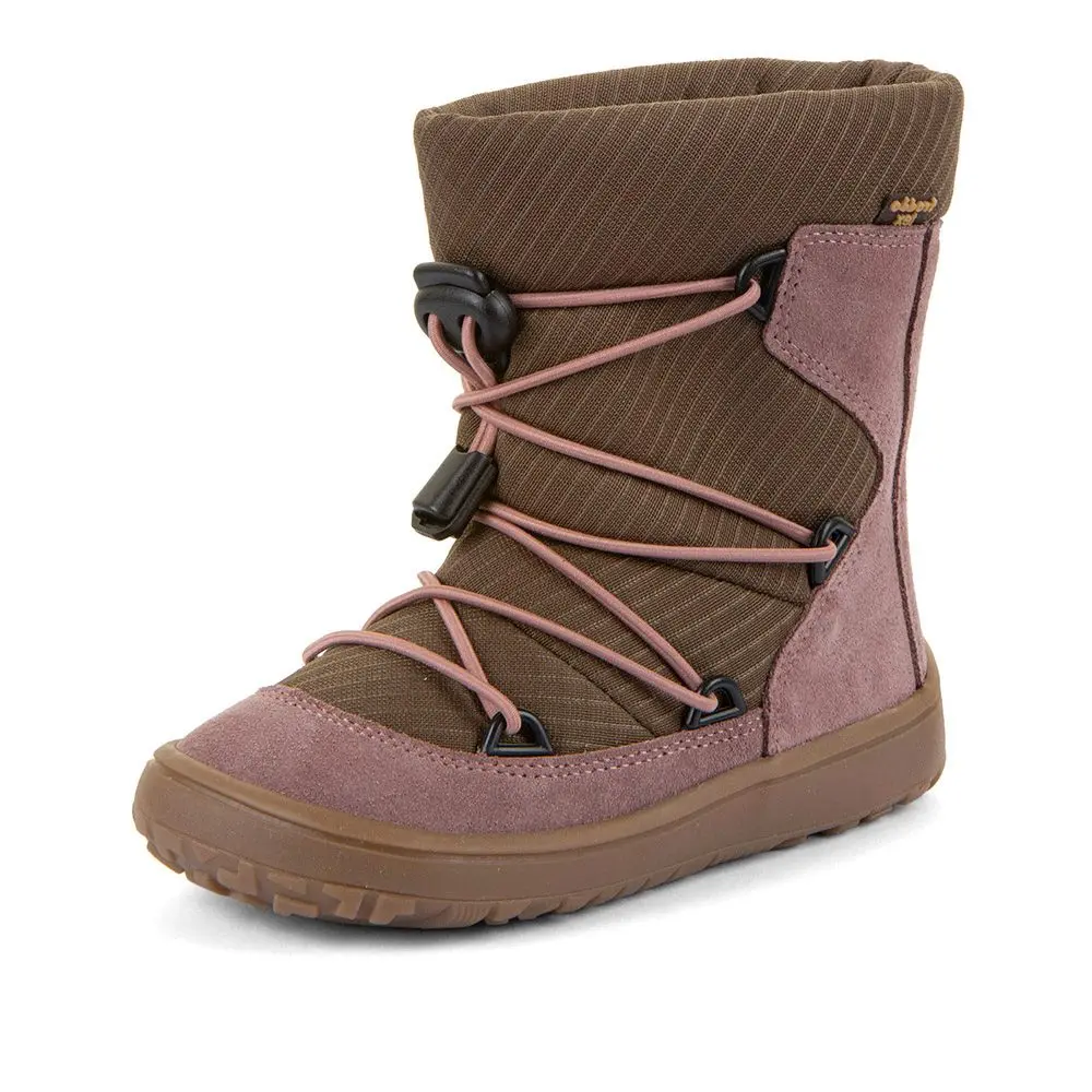 Dívčí zimní barefoot boty TEX TRACK WOOL Dark Pink Froddo G3160251-15 -