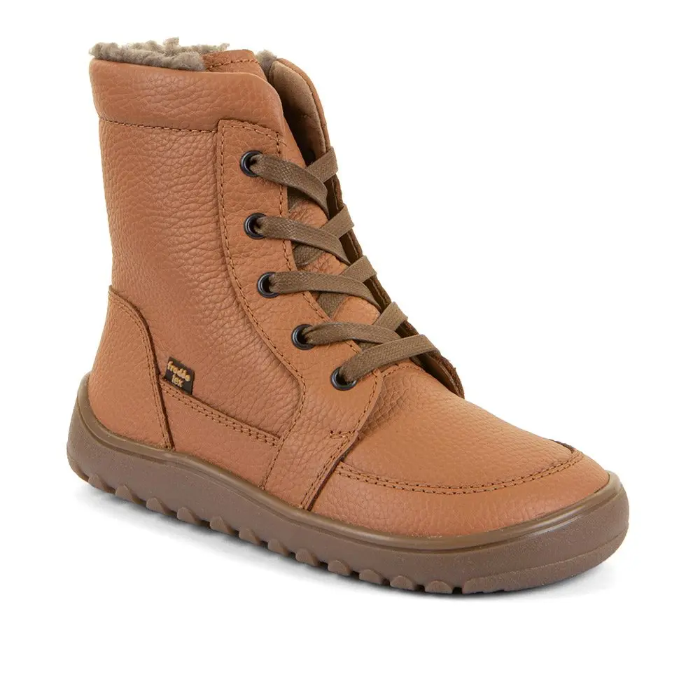 Dětské zimní barefoot boty UP TEX CORE Cognac Froddo G3160260-2 -