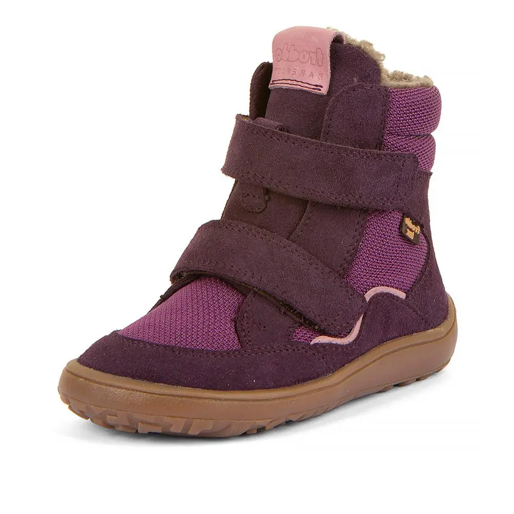 Dívčí zimní barefoot boty TEX WINTER Purple Froddo G3160247-7 -