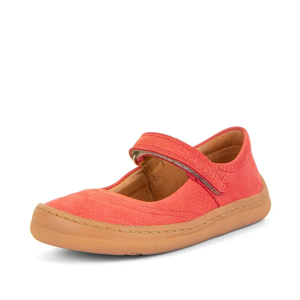 Dívčí barefoot baleríny MARY J Coral Froddo G3140184-7 červená - 25