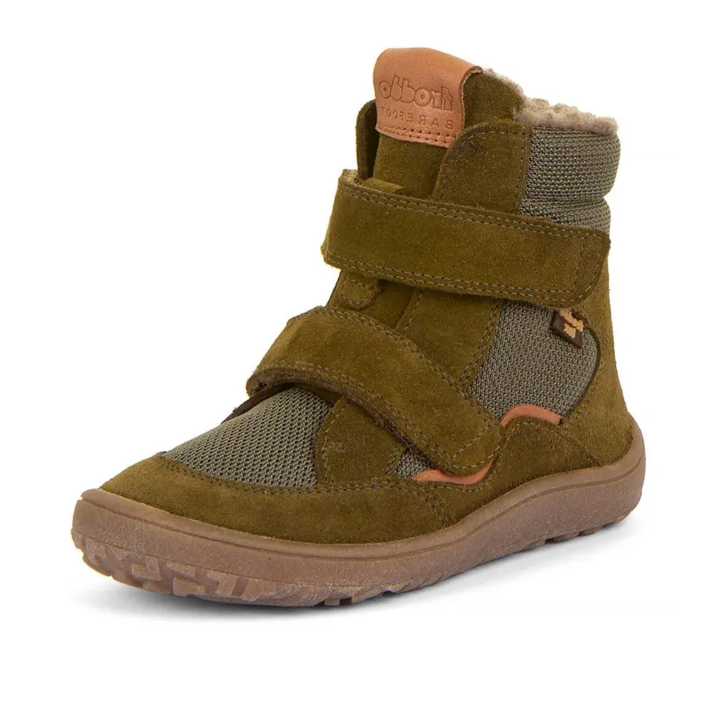 Dětské zimní barefoot boty TEX WINTER Olive, Froddo, G3160233-2, olivová - 32