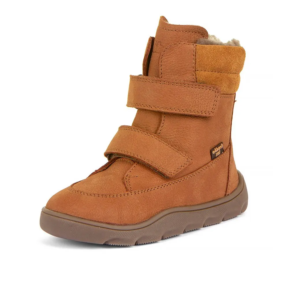 Dětské zimní barefoot boty ZERU TEX WINTER Cognac, Froddo, G3160240-2, hnědá -