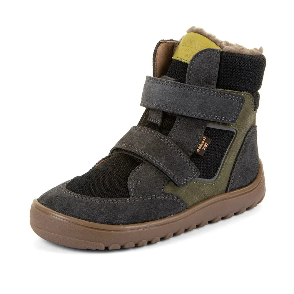 Dětské zimní barefoot boty UP HILL WOOL Gray/Black Froddo G3160262-3 -