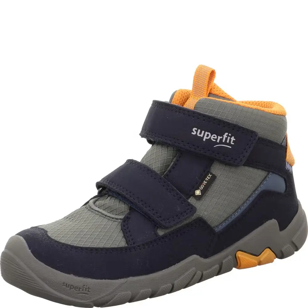 Dětské kotníkové celoroční tenisky Superfit barefit TRACE GTX Green/Orange 1-006042-8010 -