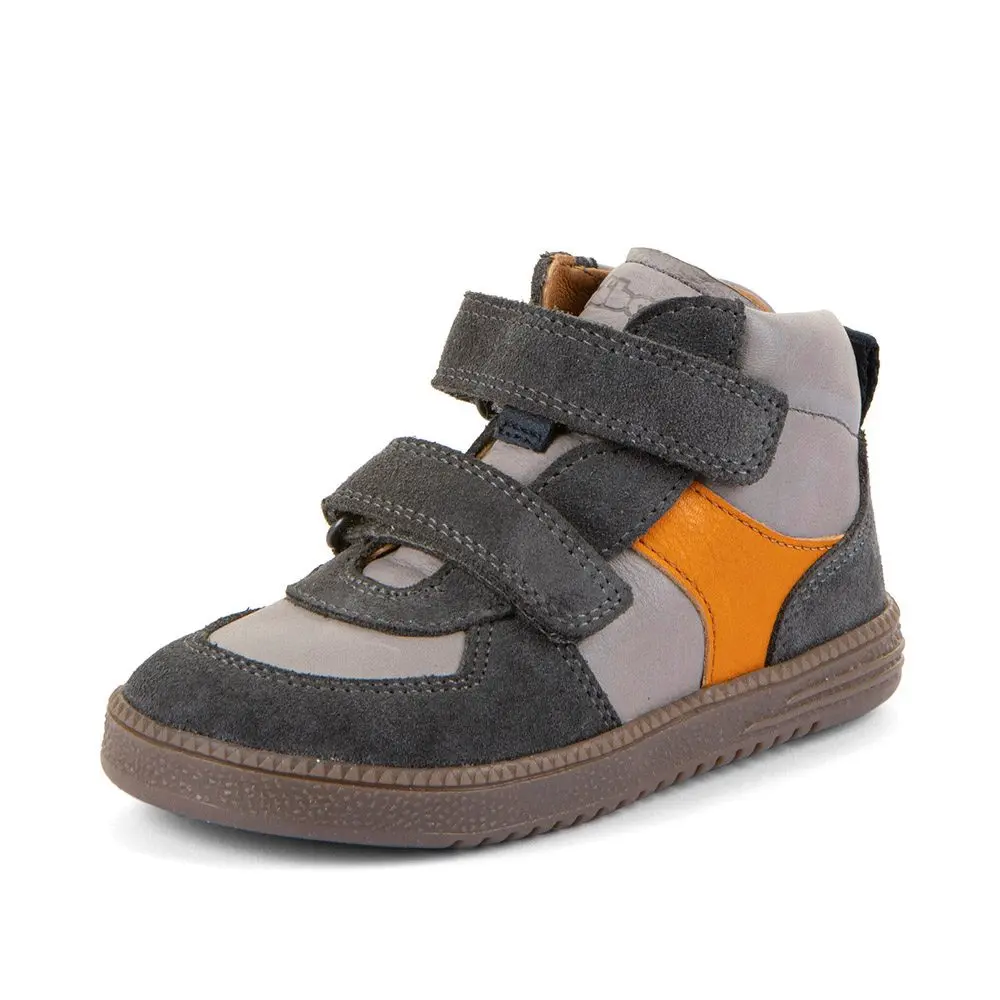 Dětské celoroční kožené kotníkové barefoot boty LOOP HIGH-TOPS GREY Froddo G2110157-3 -
