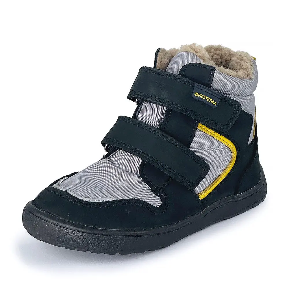 Protetika Barefoot zimní boty s membránou - Černo-šedé -
