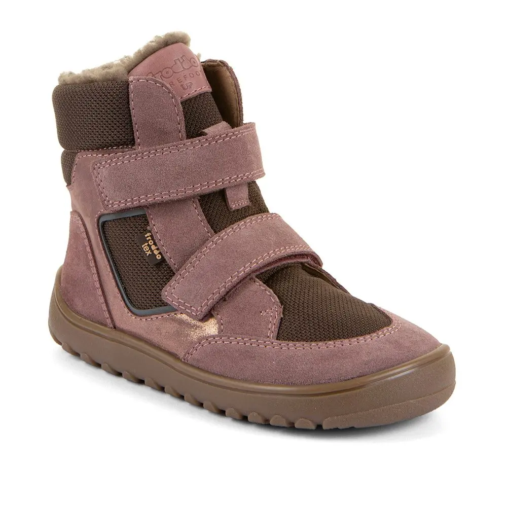 Dívčí zimní barefoot boty UP HILL WOOL Dark Pink Froddo G3160262-10 - 36