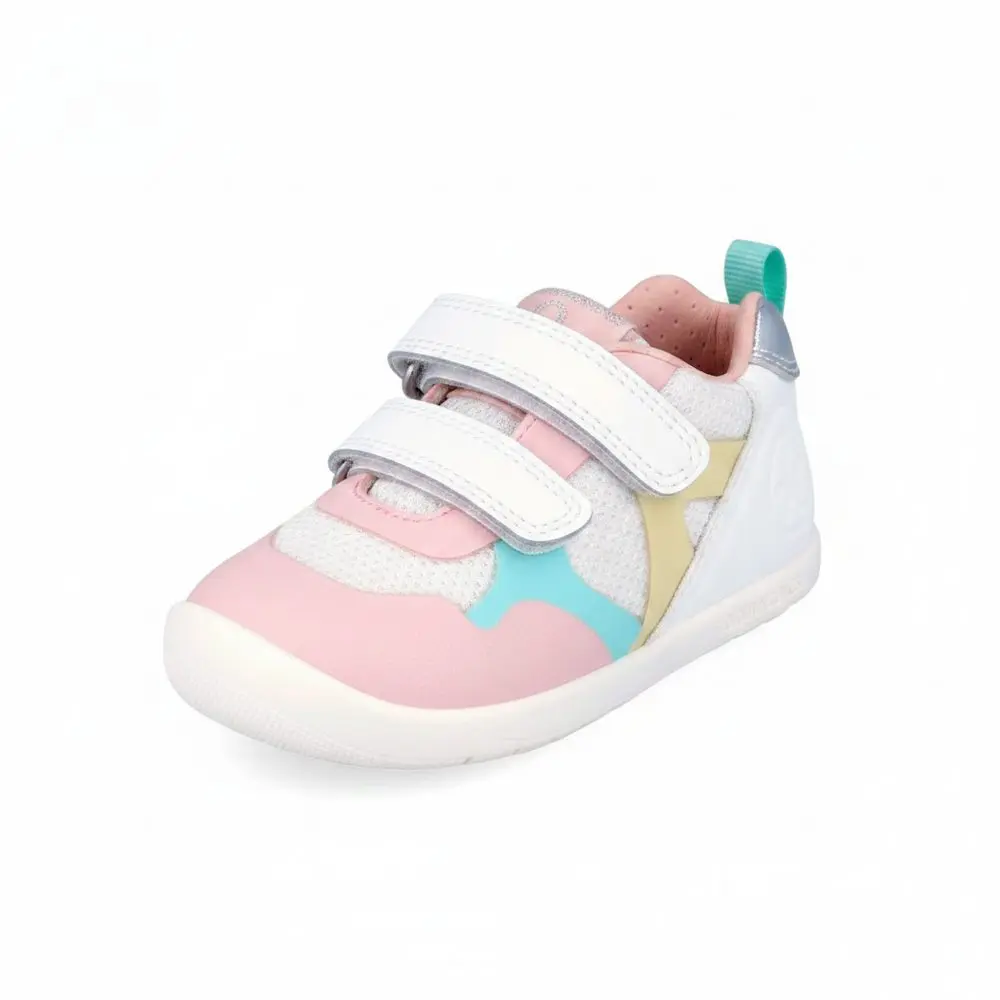 Dívčí barefoot tenisky SPORT BLANCO Y MULTICOLOR Biomecanisc 262165-D310 -