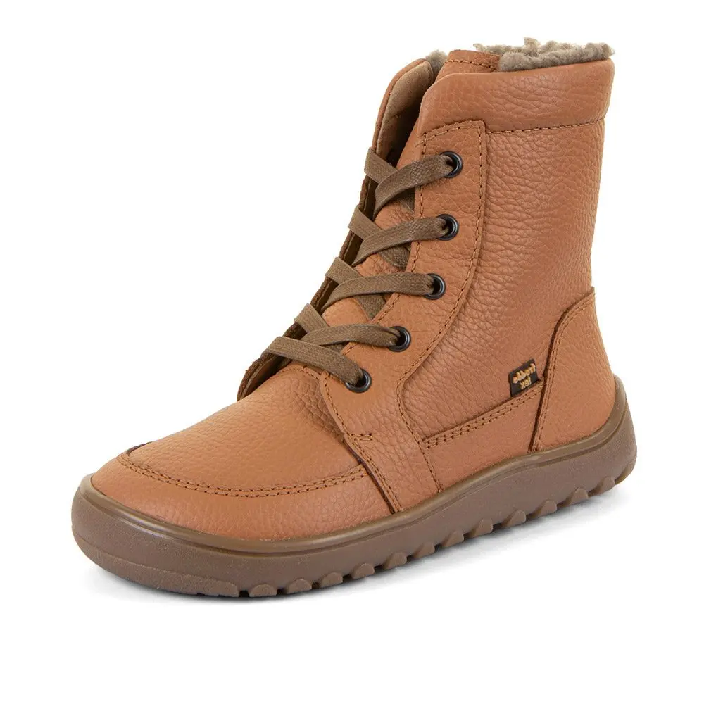 Dětské zimní barefoot boty UP TEX CORE Cognac Froddo G3160260-2