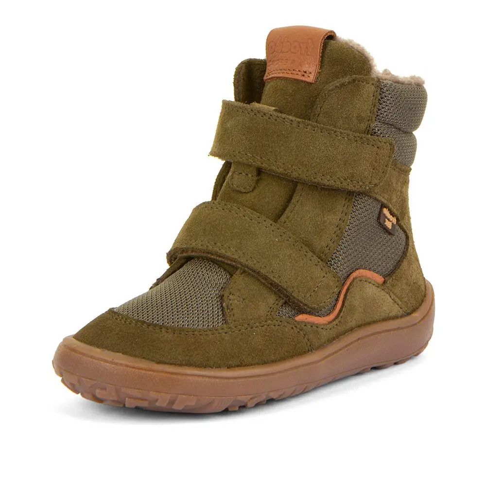 Chlapecké zimní barefoot boty TEX WINTER Olive Froddo G3160247-1 - 30