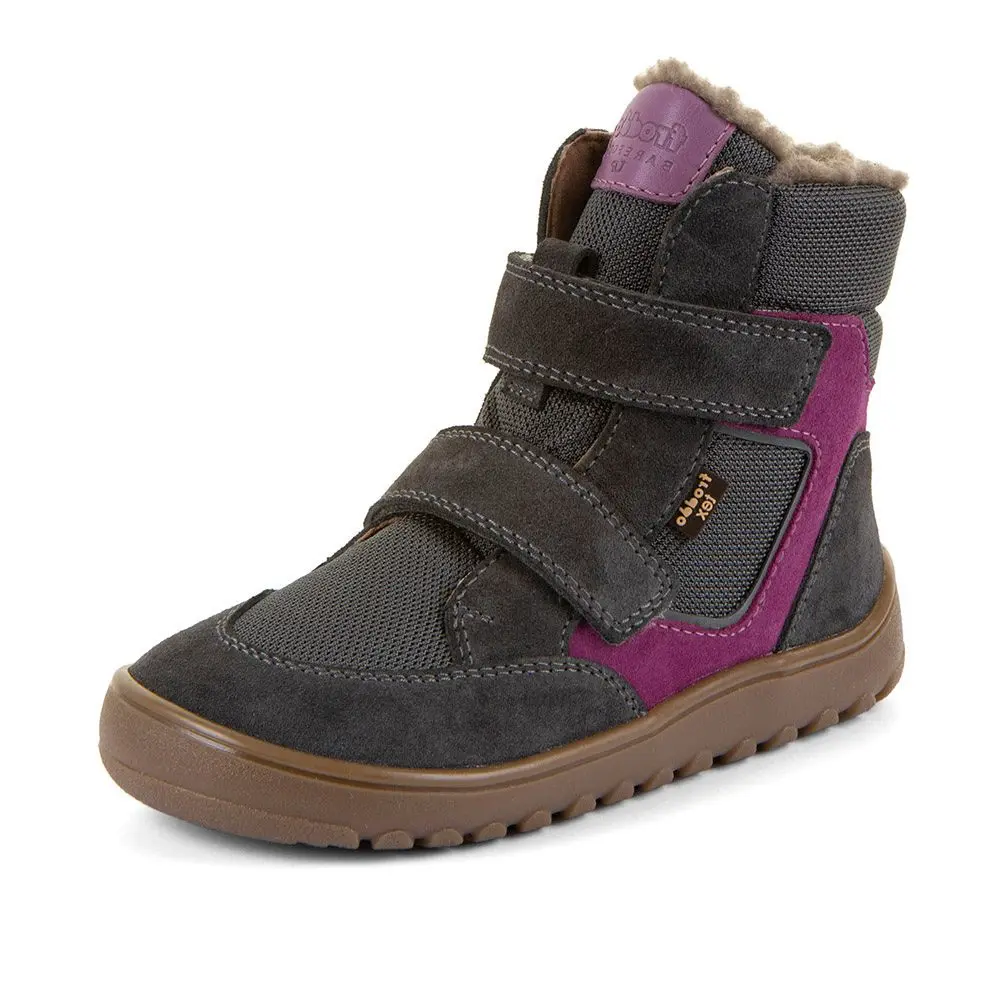 Dětské zimní barefoot boty UP HILL WOOL Dark Gray Froddo G3160262-13 - 26