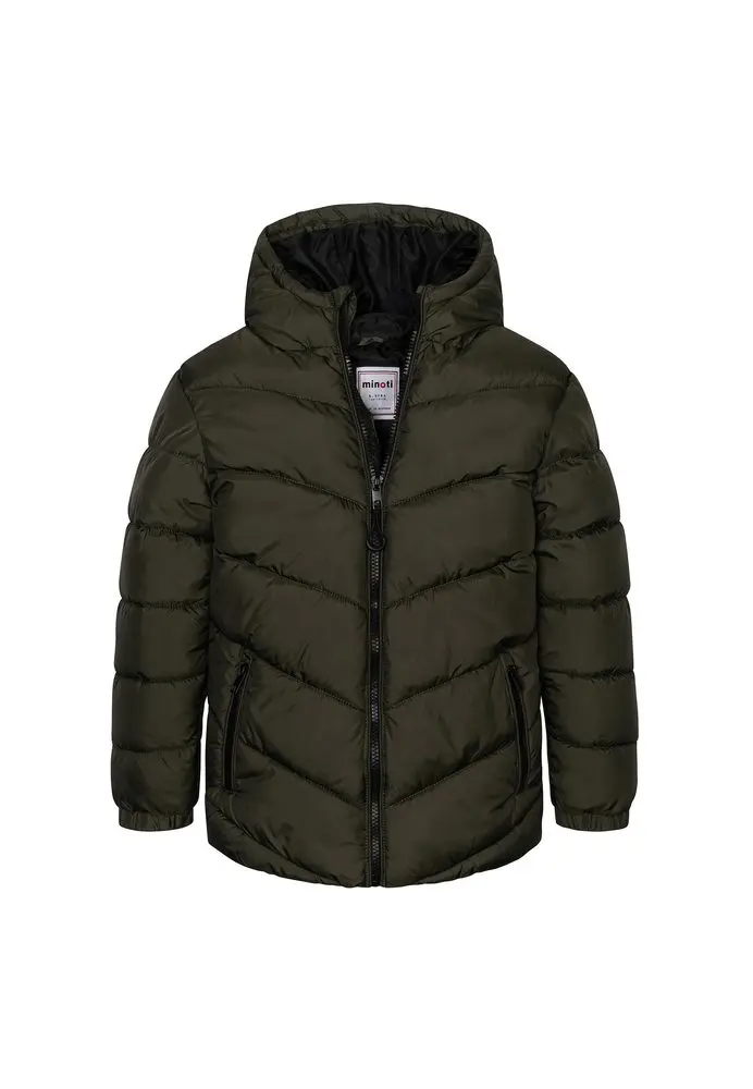 Kabát chlapecký nylonvý Puffa, Minoti, 11COAT 16, khaki -