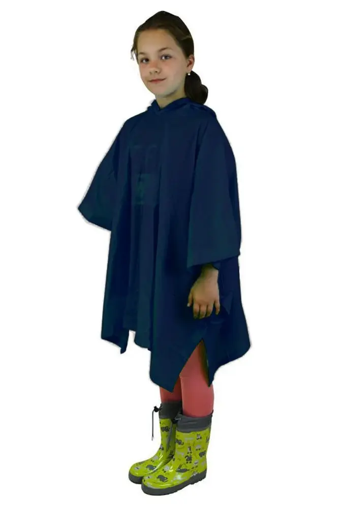poncho PVC neonová, Pidilidi, PL0066-04, modrá - dětská