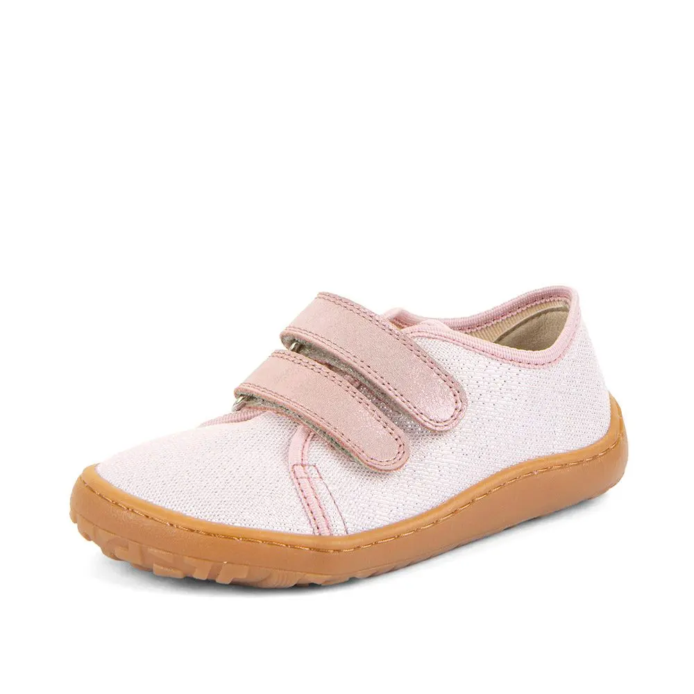Dívčí plátěné barefoot tenisky CANVAS PINK SHINE Froddo G1700440 -