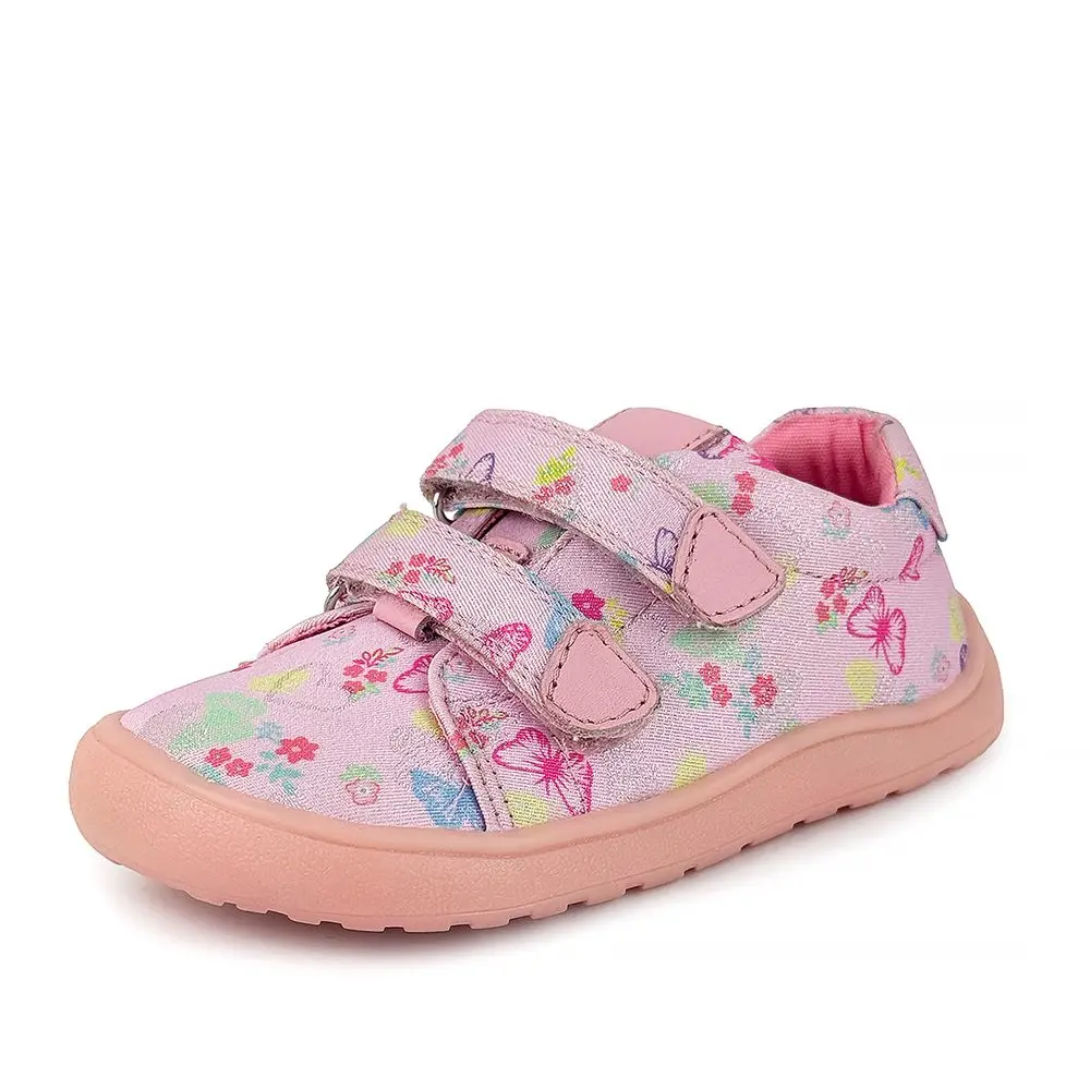 Dívčí barefoot tenisky KORO BUTTERFLY Protetika motýlci růžové - 30