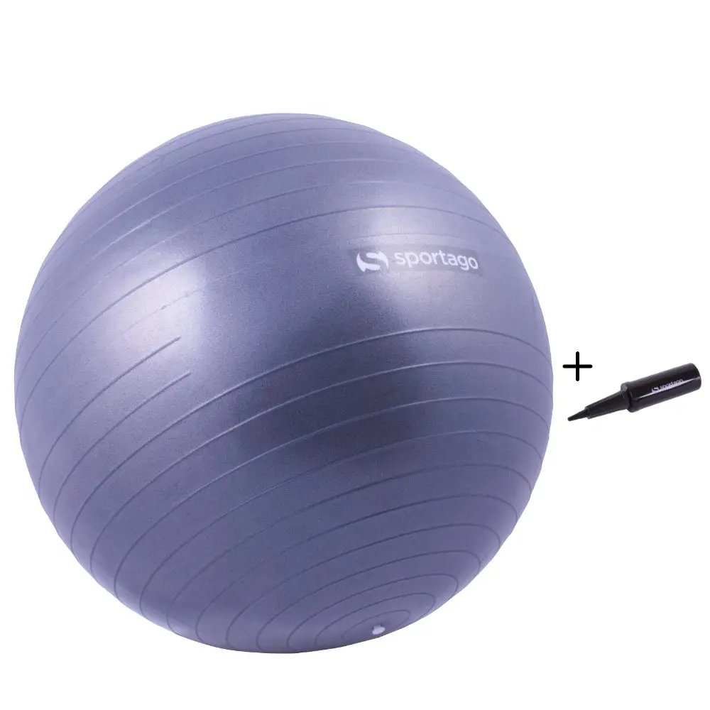 Gymnastický míč Sportago Anti-Burst 65 cm, včetně pumpičky - grafit