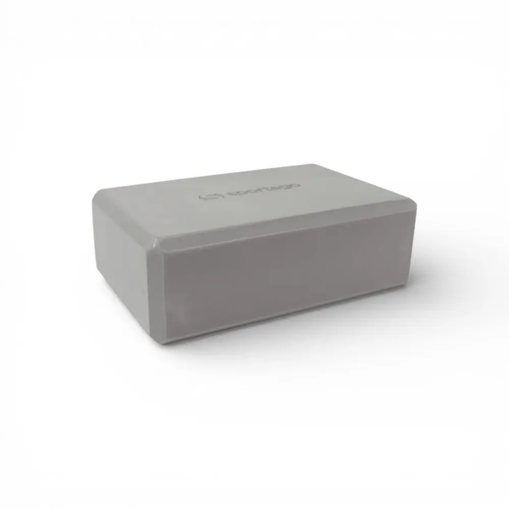 Yoga block Sportago Tiga - jednobarevný - šedá