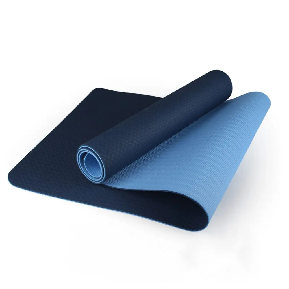 Podložka na cvičení Sportago TPE Yoga dvouvrstvá 183x61x0,6 cm - modrá