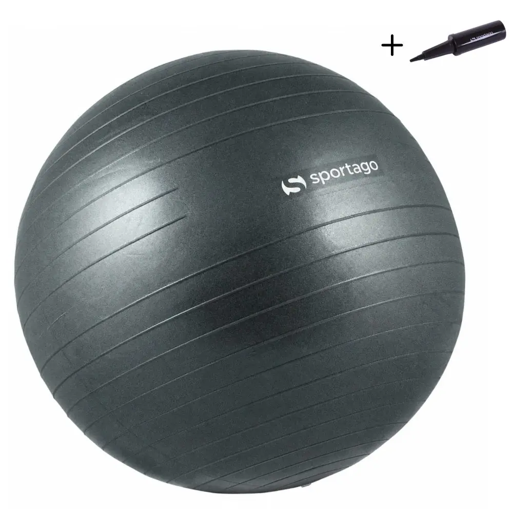 Gymnastický míč Sportago Anti-Burst 85 cm, včetně pumpičky - antracitová
