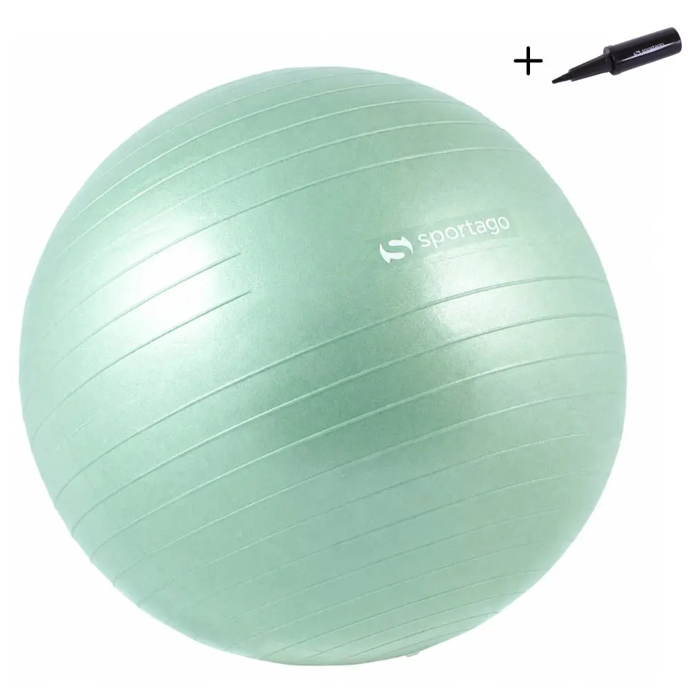 Gymnastický míč Sportago Anti-Burst 85 cm, včetně pumpičky - zelená pastel