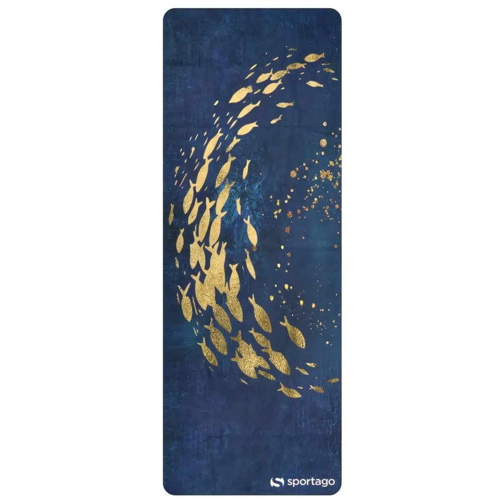 Premium semišová podložka na jógu Sportago 185x68x0,15 cm - Zlatý Proud