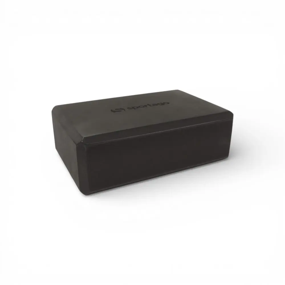Yoga block Sportago Tiga - jednobarevný - černá