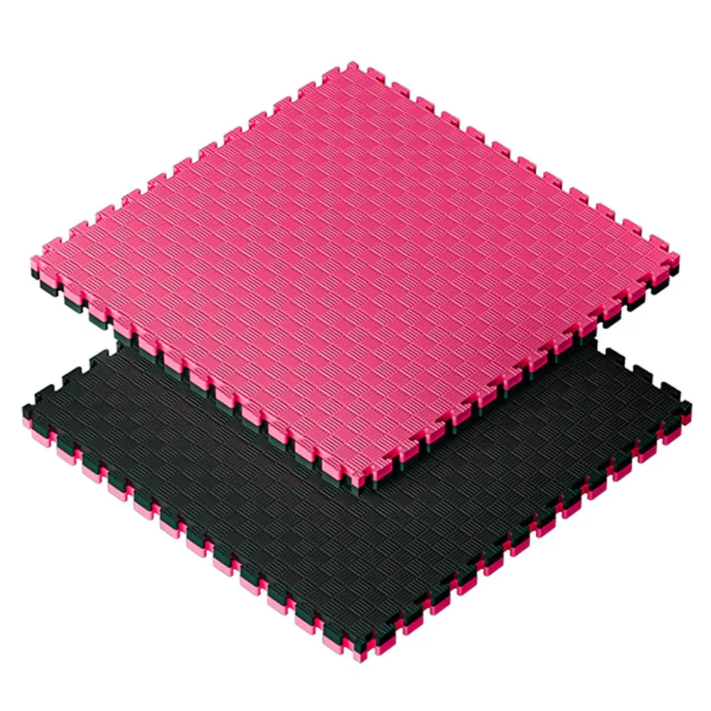 Sportago Tatami Taekwondo podložka 100x100cm černá-červená - 4 cm
