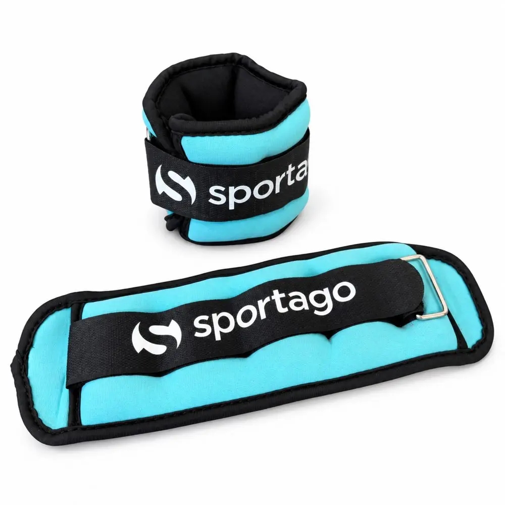 Sportago Mova 2×1 kg – neoprenová závaží na zápěstí a kotníky - tyrkysová