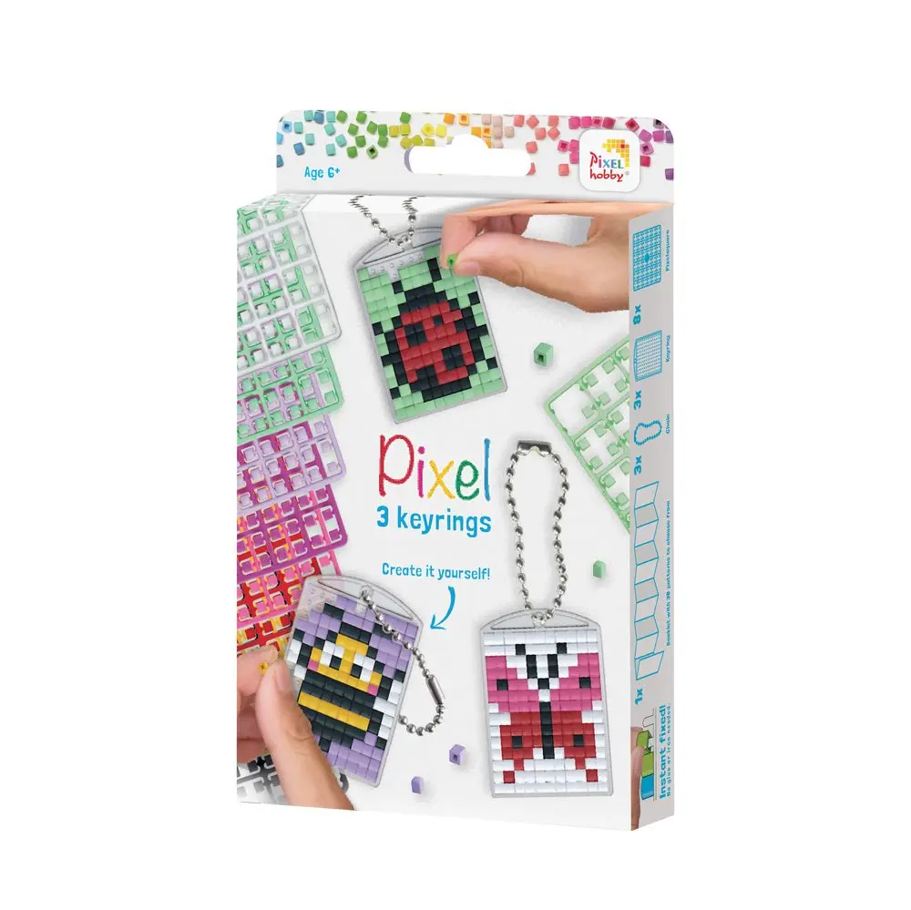 Pixelhobby Sada Pixel klíčenky broučci 3 ks - 1 ks