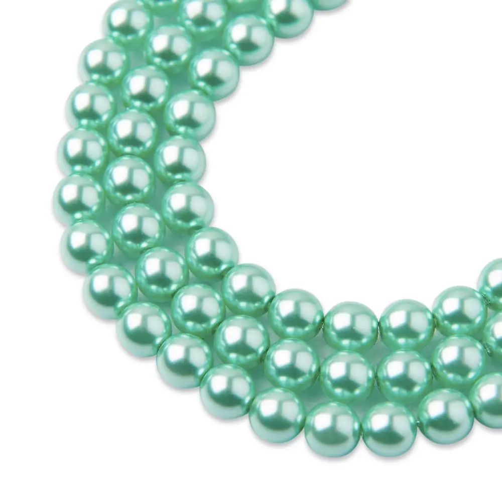 Manumi české voskové perle 6 mm Mint green - 150 ks