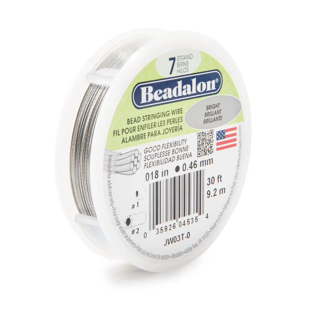 Beadalon transparentní lanko 7 vláken 0,46 mm/9m - 5 ks