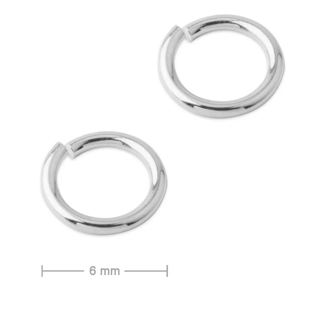Stříbrný spojovací kroužek 6 mm -