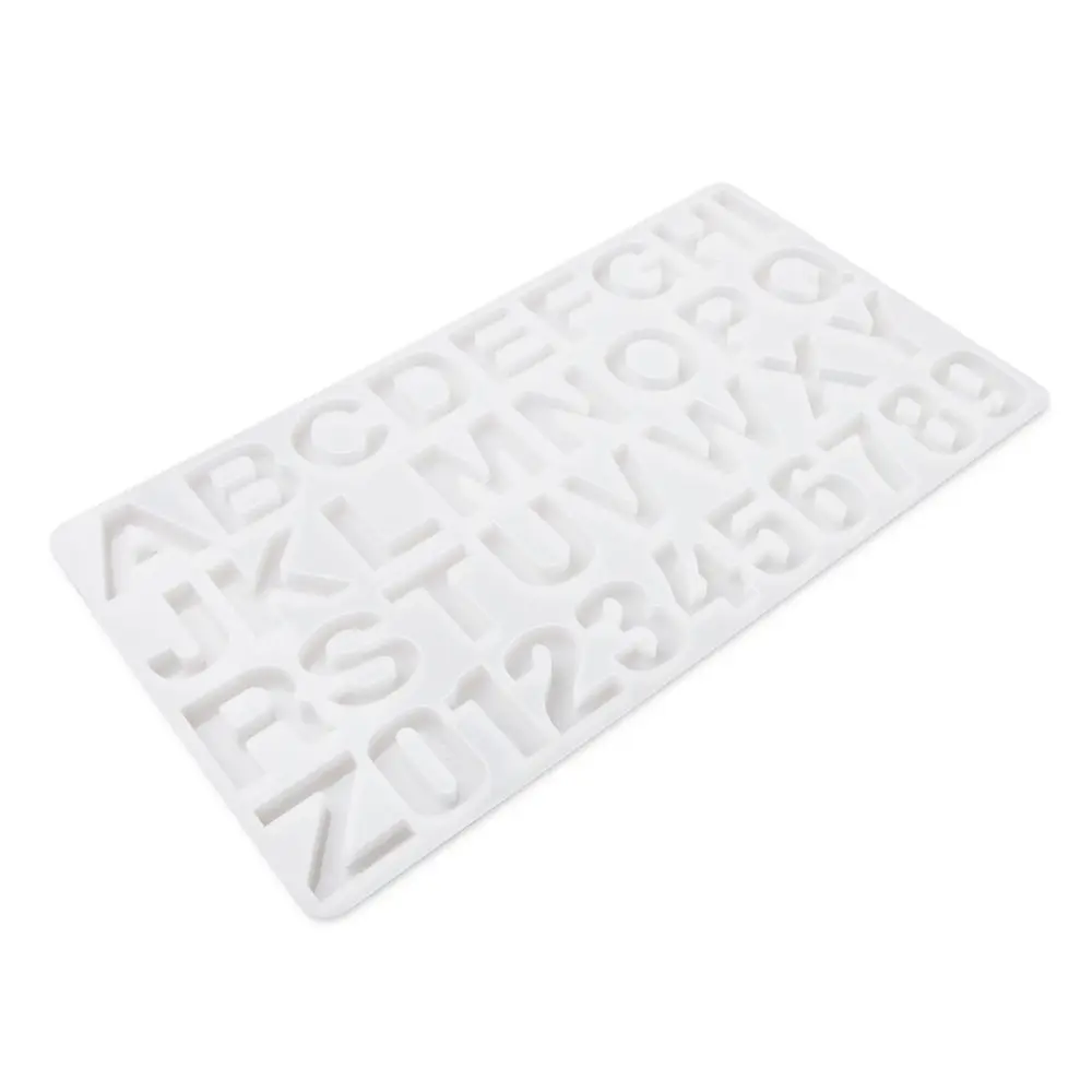 Manumi Silikonová forma na odlévání kreativní hmoty abeceda A-Z a číslice 0-9 - 3 ks