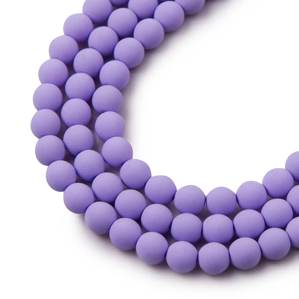Estrela České mačkané korálky Estrela BONDELI 6 mm soft violet - 30 ks