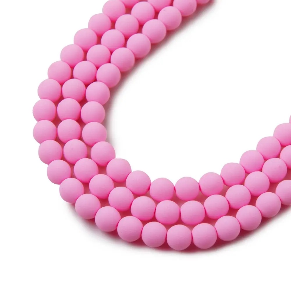 Estrela České mačkané korálky Estrela BONDELI 4 mm soft pink -