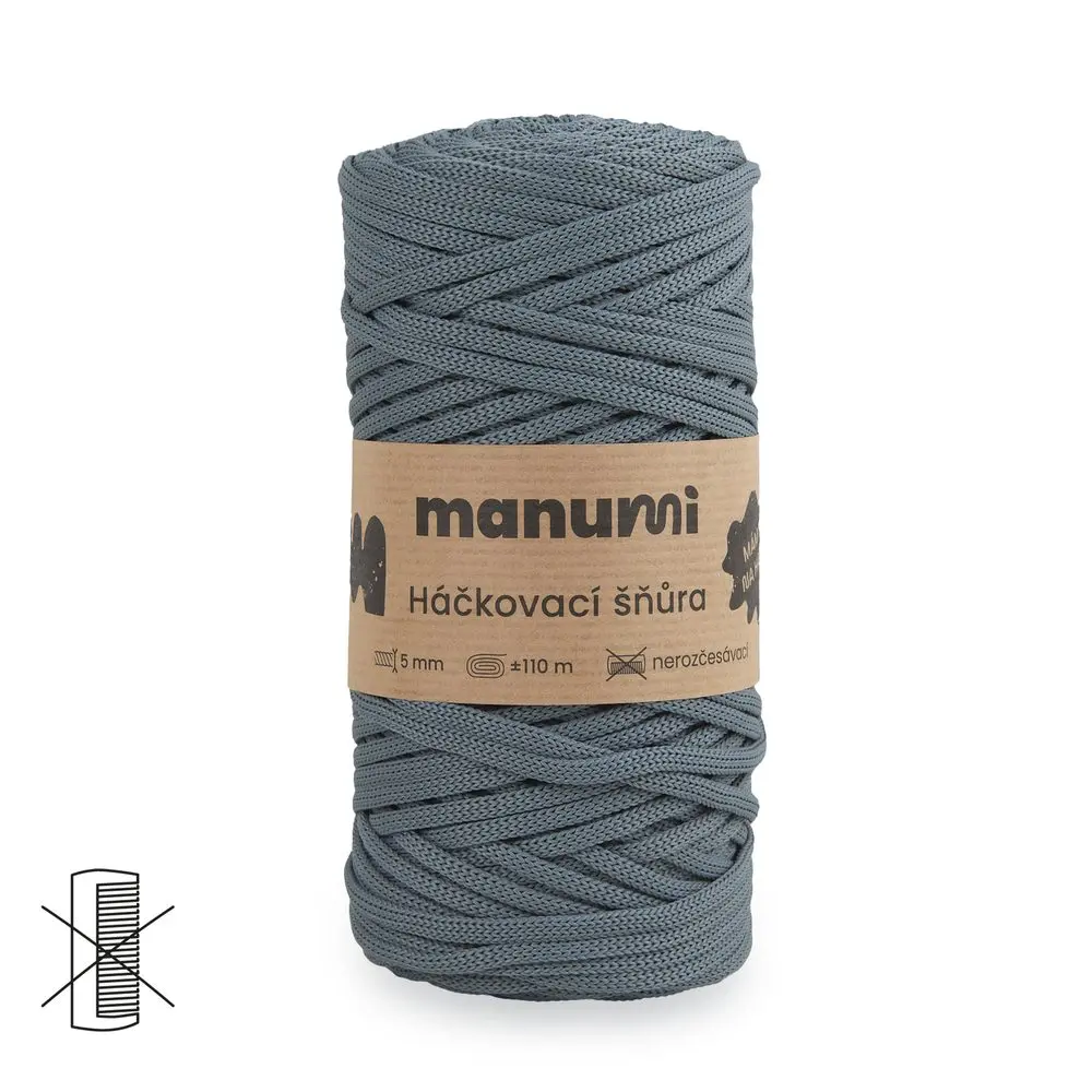 Manumi háčkovací polyesterová šňůra 5 mm šalvějová -