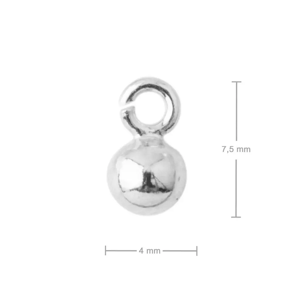Stříbrný přívěsek kulička 4 mm -