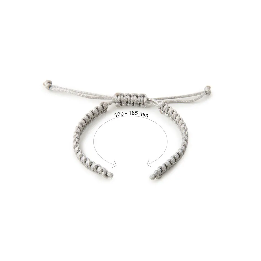 Nylonový základ na Shamballa náramky 110 mm stříbrný - 10 ks
