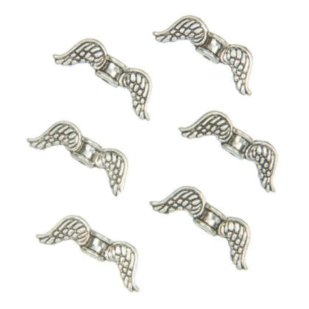 Andělská křídla 18x7x4 mm stříbrná č. 3 - 30 ks