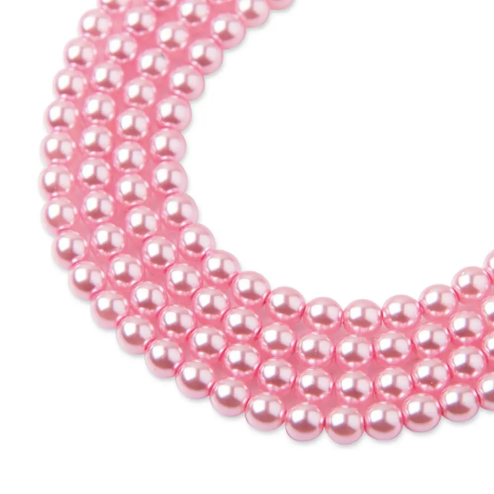 Manumi české voskové perle 4 mm Baby pink - 45 ks