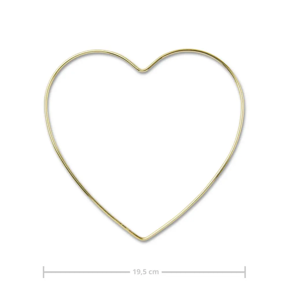 Kovový rám srdce na macramé 19,5cm -
