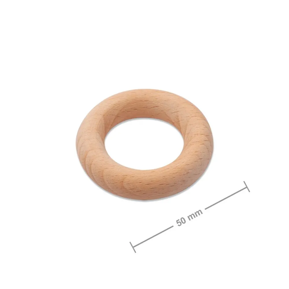 Dřevěný kousací kroužek 50x10 mm - 5 ks