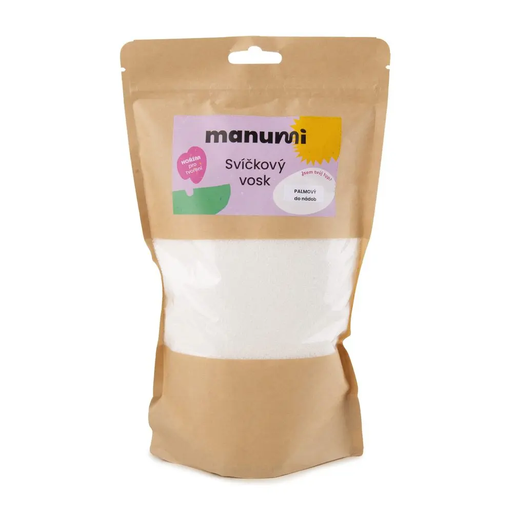 Manumi palmový vosk na svíčky do skla, keramiky a nádob 500 g -