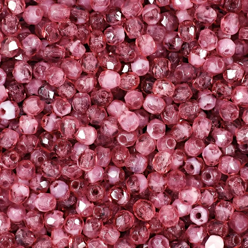 Manumi české broušené korálky 3 mm Pearl Fuchsia -