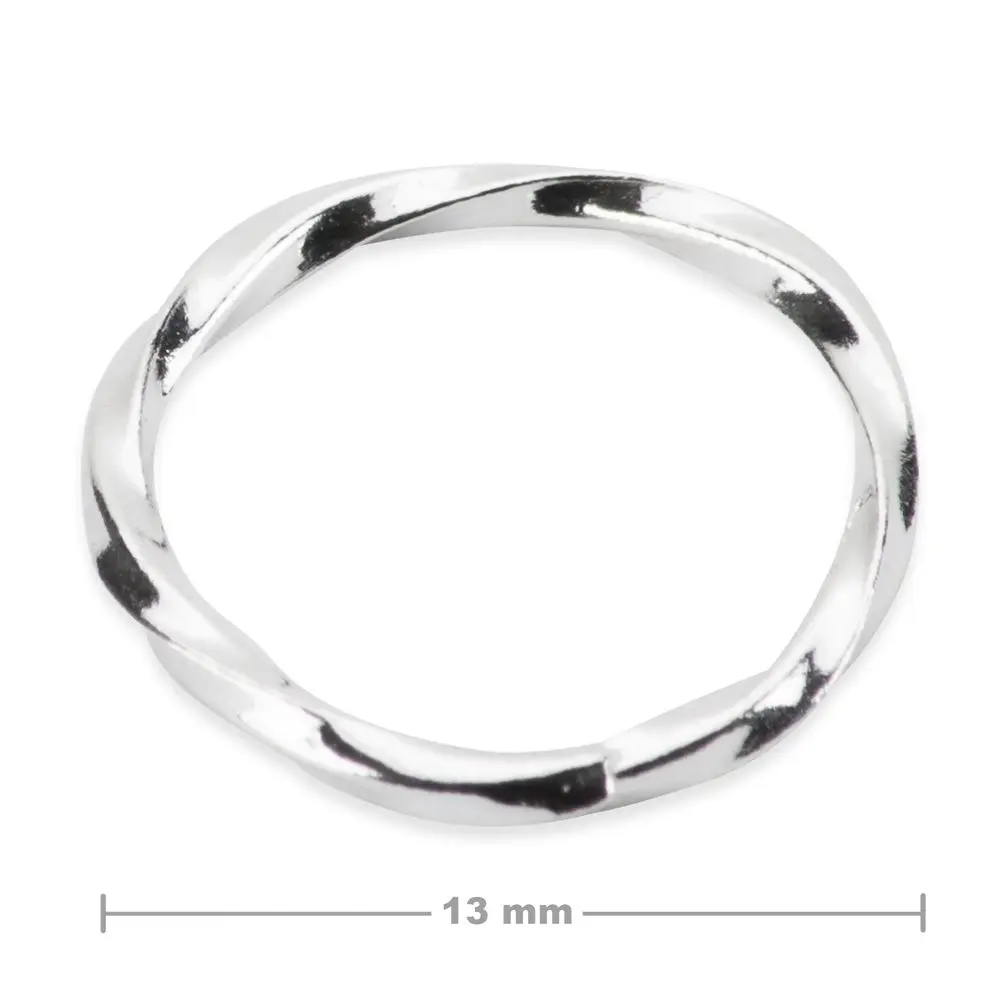 Stříbrný spojovací ozdobný kroužek 13 mm - 1 ks